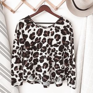 Anthro Otis & Maclain Leopard Printed Pullover